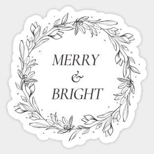 Merry and Bright Simple Sticker